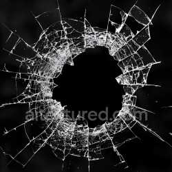 seamless Seamless 3D Cracked Bullet Hole Glass PBR Texture with Radial Fracture Pattern texture 8k free download PBR