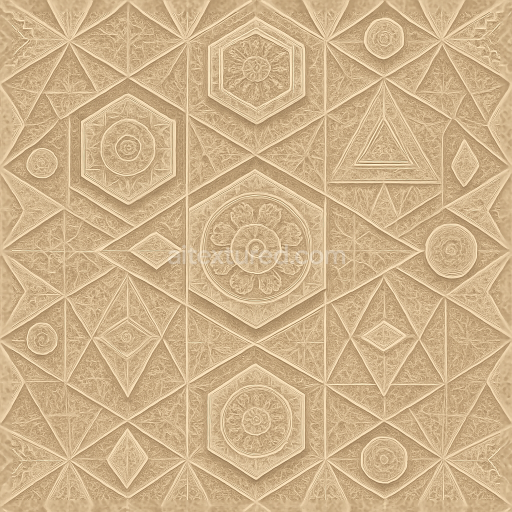 Seamless 3d texture pbr 8k fractals symmetry kaleidoscope hexagons triangles circles diamond shapes