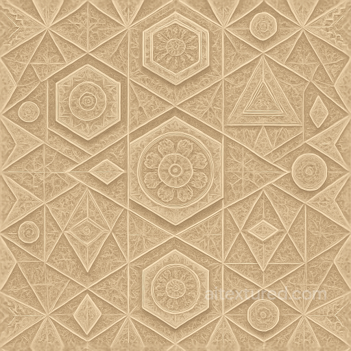 Abstract - Fractals Symmetry Kaleidoscope Hexagons Triangles Circles Diamond Shapes texture preview