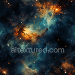 seamless Seamless 3D Space PBR Texture Featuring Vibrant Nebula Clouds and Starfield texture 8k free download PBR