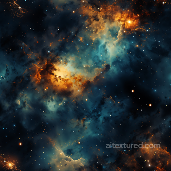 Space PBR Texture Featuring Vibrant Nebula Clouds and Starfield Star, space, planets texture preview
