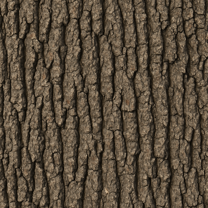 Oak Bark Wood seamless PBR texture preview