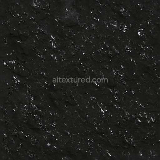 Seamless 3d texture pbr 8k coal surface shiny flakes reflective deep black
