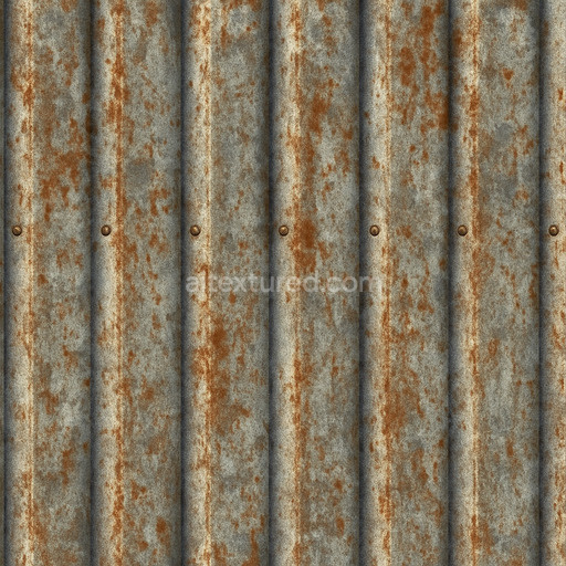 Weathered Metal Roofing Texture Seamless 1024X1024