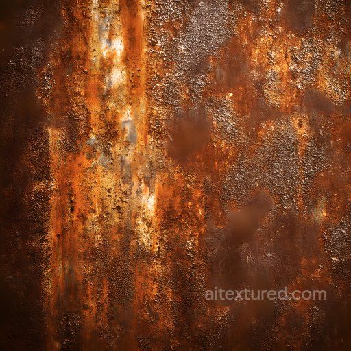 Rusty Metal PBR Texture Featuring Corrosion, Pitting, and Holes seamless Rust PBR texture