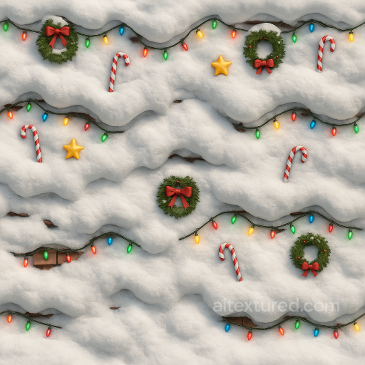 Winter Wonderland Holiday Cheer Christmas Spirit Snow Covered Roof seamless Merry christmas PBR texture