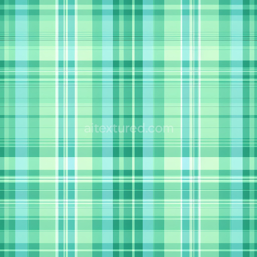 Seamless 3D Metal PBR Texture with Soft Plaid Checked Pattern in Green Tones