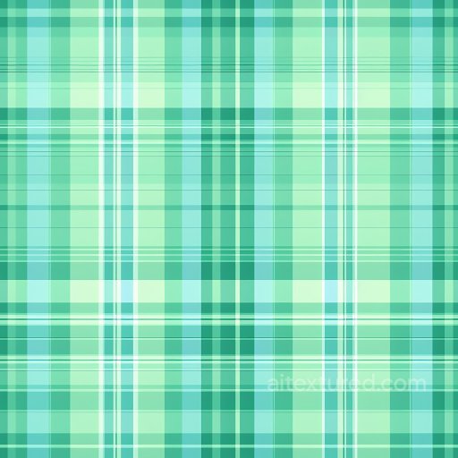 Seamless 3D PBR Texture of Mint Green Plaid Fabric Pattern texture preview