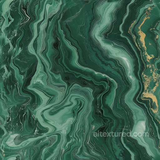 Guatemala Green Polished Marble Texture with Flowing Veins & Gold Details seamless Marble PBR texture