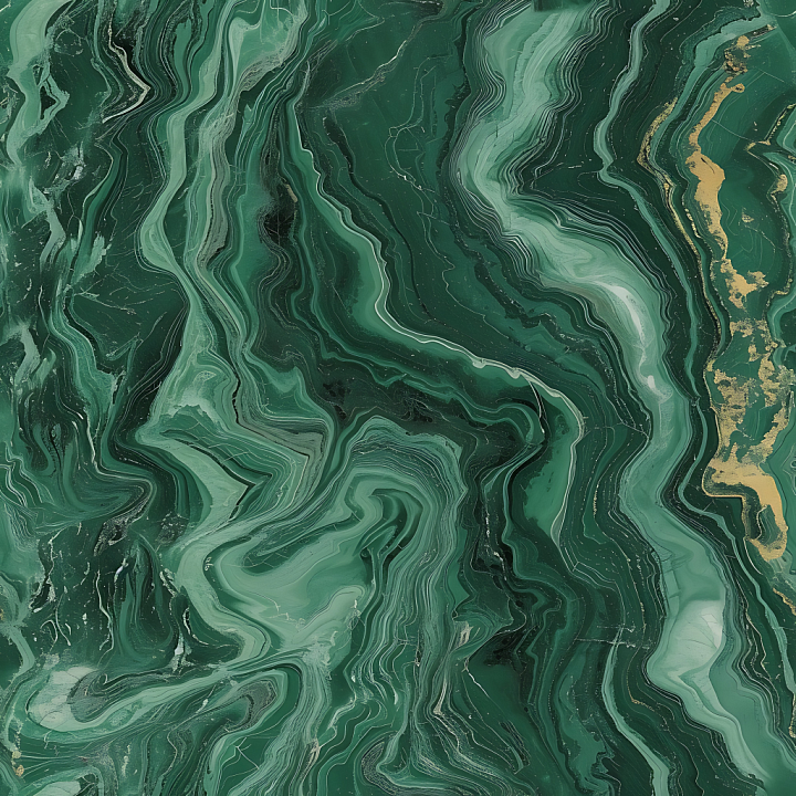 Guatemala Green Polished Marble with Flowing Veins & Gold Details seamless PBR texture preview