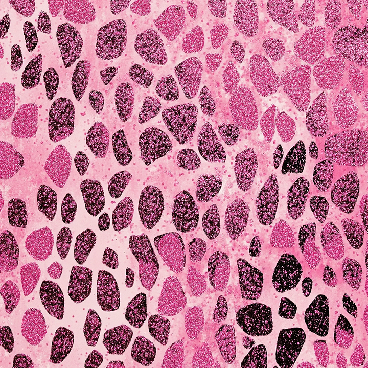 Pink Glitter Leopard Print Fabric seamless PBR texture preview