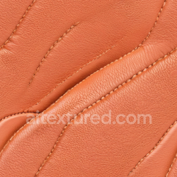 seamless Seamless 3D Pebbled Orange Leather PBR Texture Featuring Stitched and Padded Panels texture 8k free download PBR
