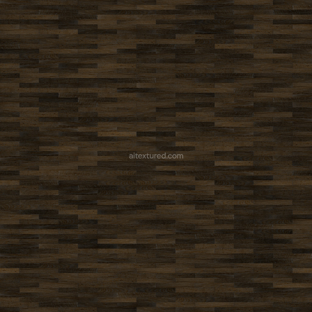 Seamless dark wood floor PBR texture with natural grain