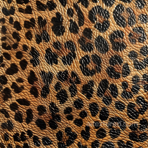 Leopard Print Pebbled Leather Texture in Warm Brown and Black seamless Leather PBR texture