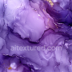 seamless Seamless 3D Alcohol Ink PBR Texture Featuring Luxurious Purple and Gold Veins texture 8k free download PBR