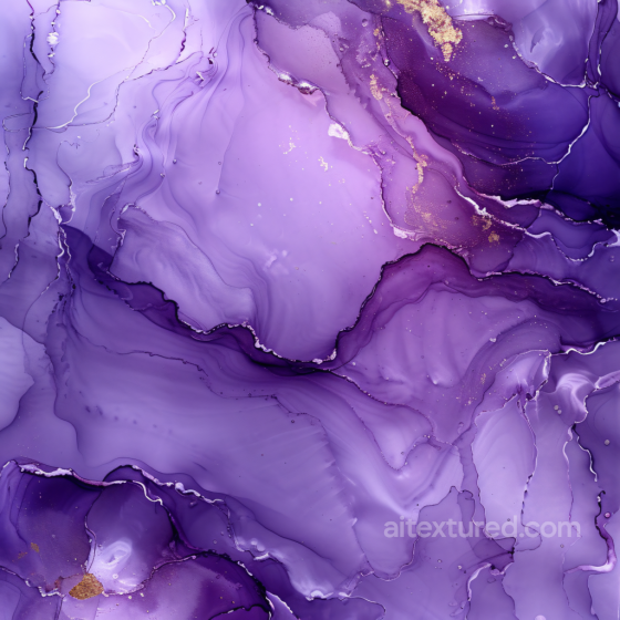 Alcohol Ink PBR Texture Featuring Luxurious Purple and Gold Veins Alcohol ink texture preview