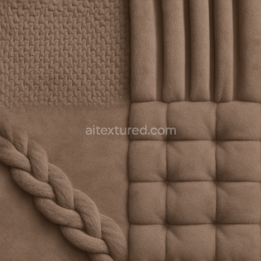 Seamless 3D Texture PBR 8K Woven Textile Knitted Looped Fabric Surface