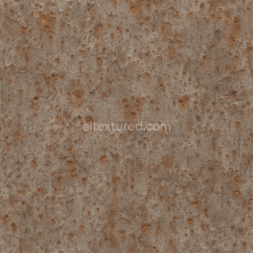 Seamless 3d texture pbr 8k stained metal surface with rust and oxidation