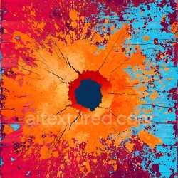 seamless Seamless 3D Cracked & Hole PBR Texture with Vibrant Multicolor Paint Detailing texture 8k free download PBR