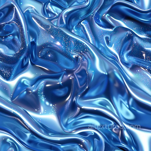 Seamless 3D PBR Texture of Glossy Blue Satin Fabric with Glitter Sparkles texture preview