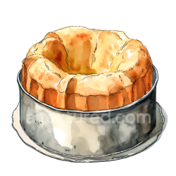 seamless Angel Food Cake in Baking Pan Breakfast Illustration texture 8k free download PBR