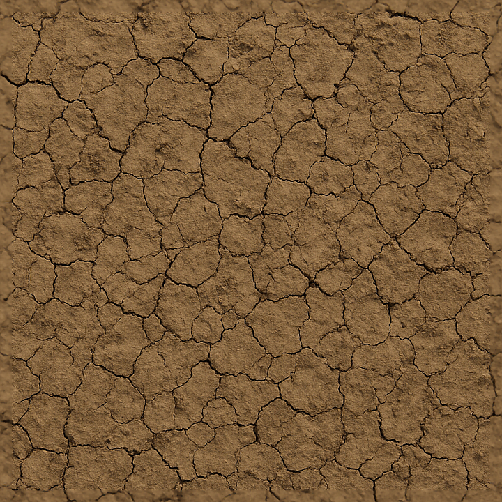 Muddy Pit Surface With Mud Drying And Mud Cracking Details seamless PBR texture preview