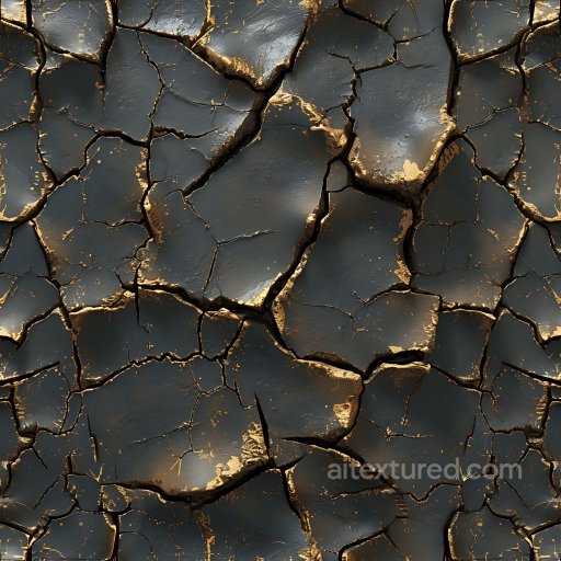 Cracked Dry Mud Texture with Deep Fissures and Earthy Tones seamless Cracked & Holes PBR texture