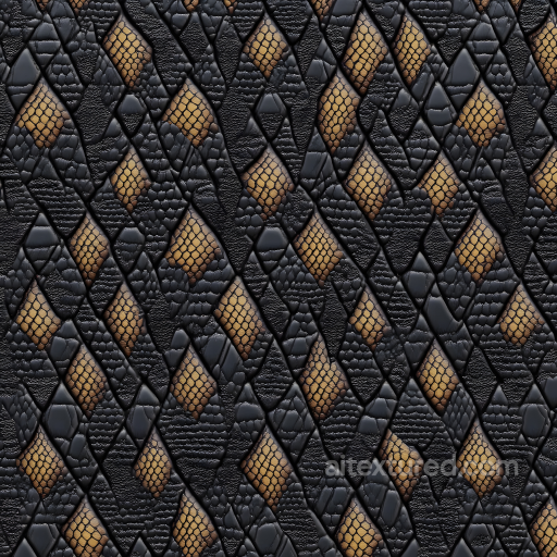 Skin PBR Texture Featuring Exotic Scaled Patterns in Deep Hues seamless Skin PBR texture