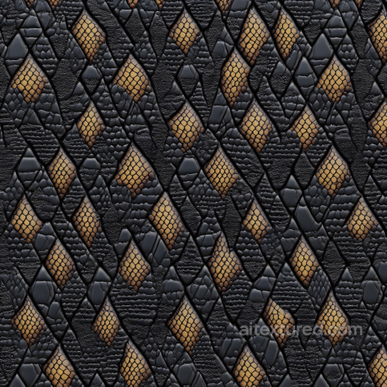 Skin PBR Texture Featuring Exotic Scaled Patterns in Deep Hues Skin texture preview