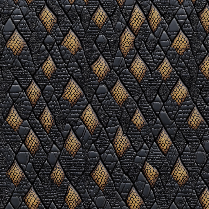 Skin Featuring Exotic Scaled Patterns in Deep Hues seamless PBR texture preview