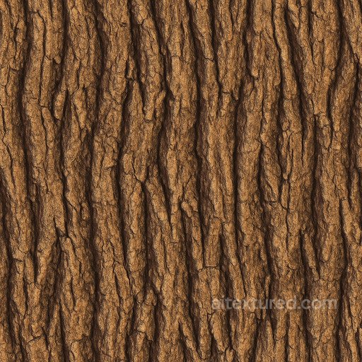 Polished Oak Bark Seamless Texture seamless Bark PBR texture