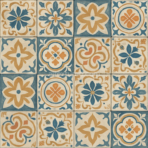 Patterned Ceramic Tiles Seamless Texture