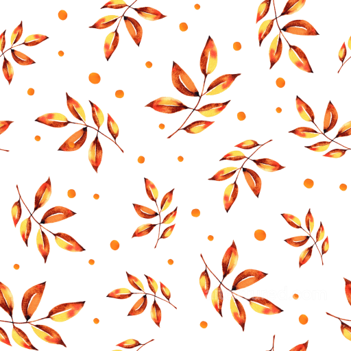 Featuring Watercolor Autumn Leaves on White Background seamless Autumn Leaves  PBR texture