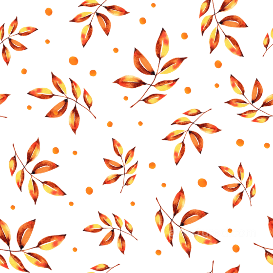 Featuring Watercolor Autumn Leaves on White Background Autumn Leaves texture preview