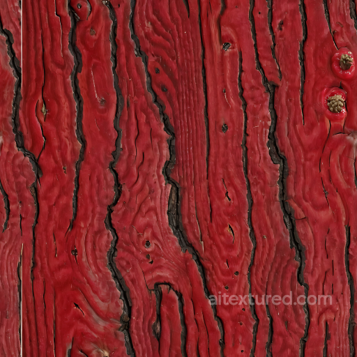 Distressed Red Wood Planks Seamless Texture with Knots and Cracks seamless Wood PBR texture