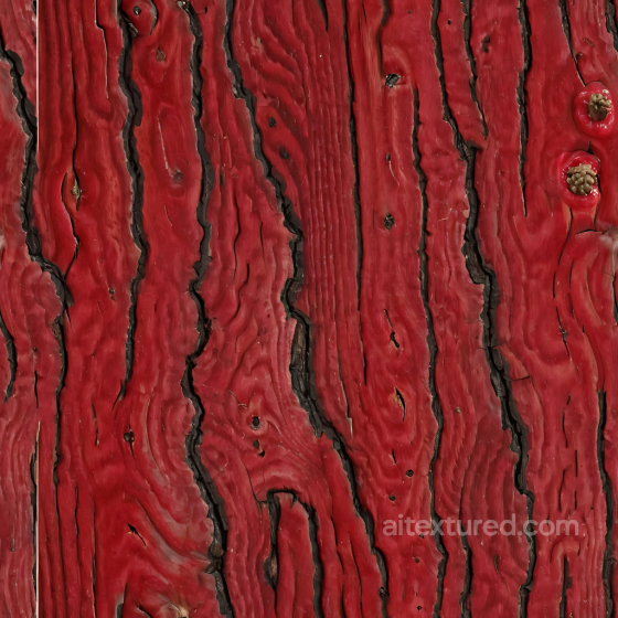 Distressed Red Wood Planks Seamless Texture with Knots and Cracks Wood texture preview