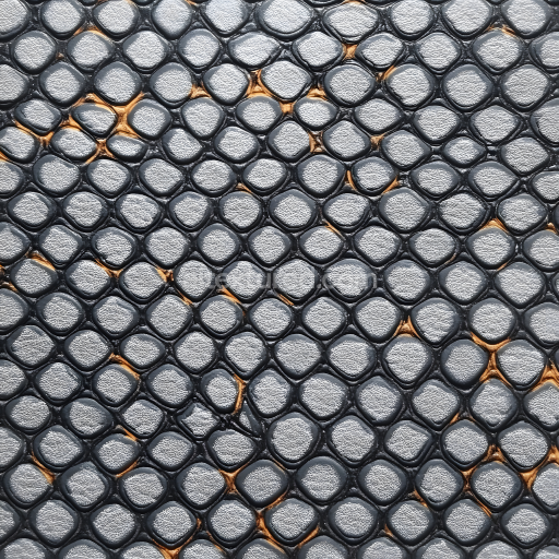 Seamless 3D PBR Texture of Detailed Grey Reptile Skin with Scaly Microstructure