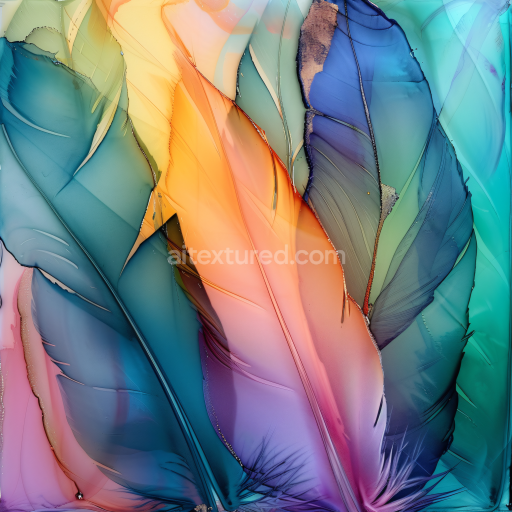 Preview — Seamless 3D Alcohol Ink PBR Texture with Feathered Swirls and Gradient Veins