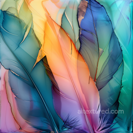 Alcohol Ink PBR Texture with Feathered Swirls and Gradient Veins texture preview