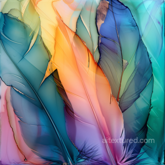 Alcohol Ink PBR Texture with Feathered Swirls and Gradient Veins Alcohol ink texture preview