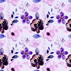 seamless Seamless 3D PBR Purple Flower Watercolor Floral Fabric Texture texture 8k free download PBR