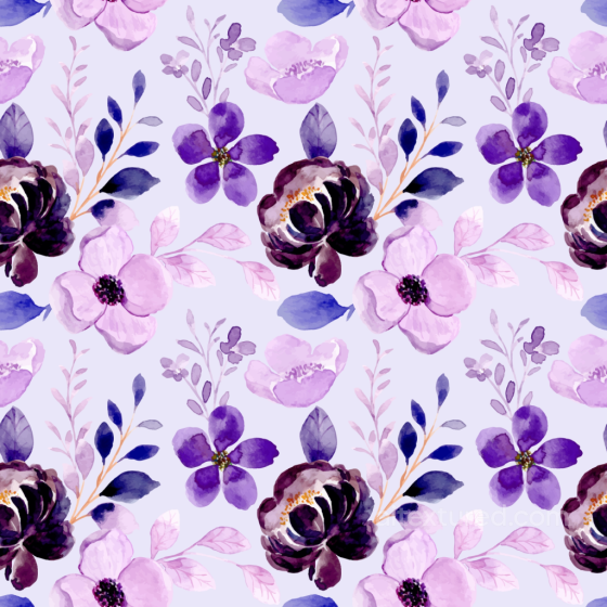 Purple Flower Watercolor Floral Fabric Texture Purple Flower texture preview