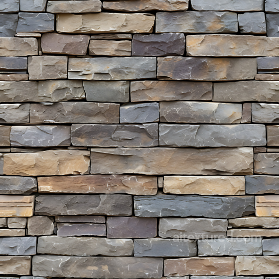 Weathered Stone Wall PBR Texture with Varied Earth Tones Stone texture preview