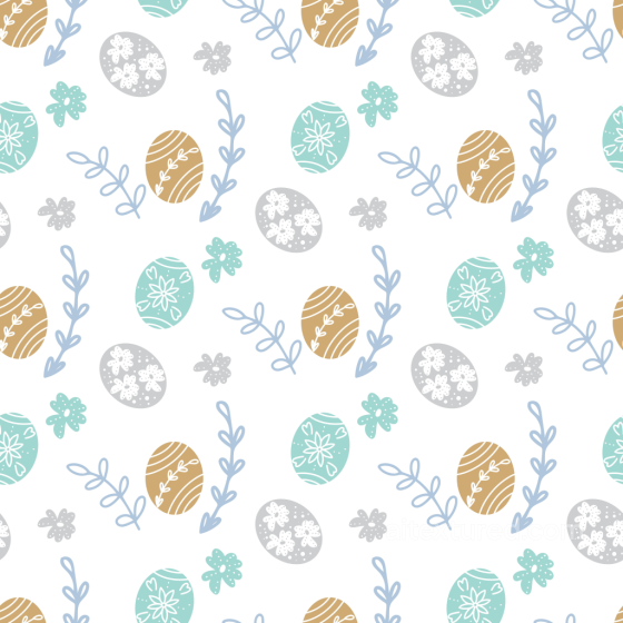 Digital Paper Texture with Pastel Easter Eggs and Floral Design All Christmas Digital paper texture preview