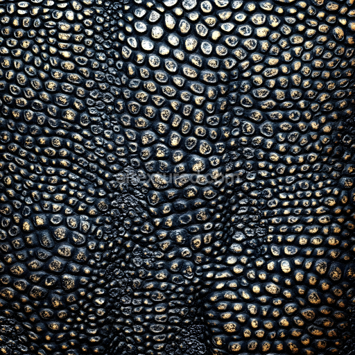 Seamless 3D PBR reptilian skin texture with detailed embossed scale pattern
