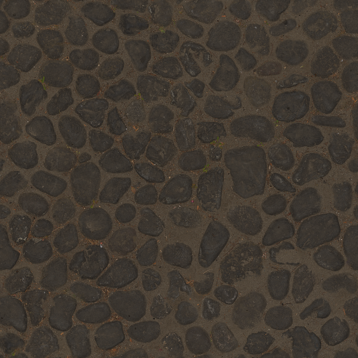 Large Pebbles - Pebbles Large Worn Dirty Pebbles seamless PBR texture preview
