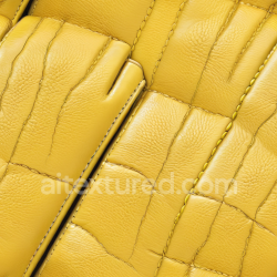 seamless Seamless 3D Quilted Yellow Pebbled Leather PBR Texture with Stitched Panels texture 8k free download PBR