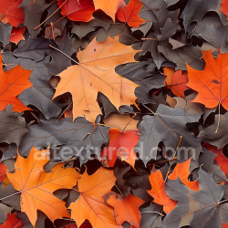 seamless Seamless 3D Autumn Leaves Camouflage PBR Texture with Warm Orange and Deep Brown Foliage texture 8k free download PBR