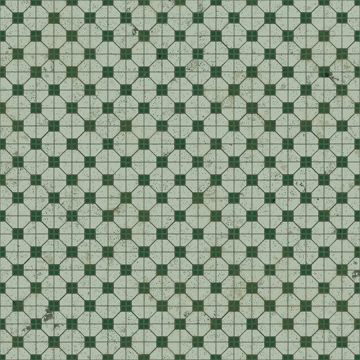 Old Hong Kong and Macau Restaurant Tiles in 70s seamless PBR texture preview