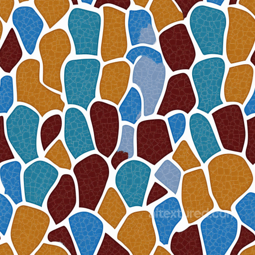mosaic PBR texture with colorful cracked stone chip pattern seamless Mosaic PBR texture